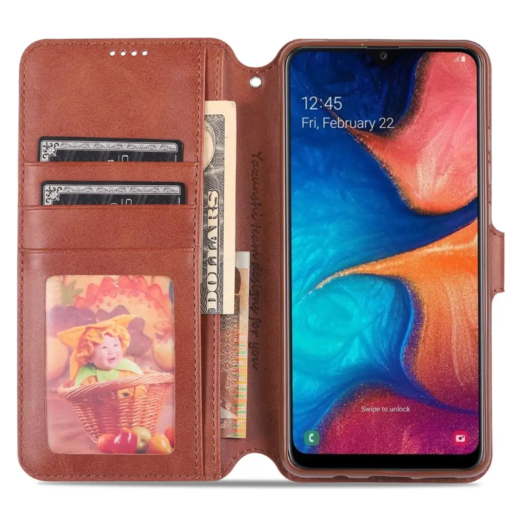 Кожаный чехол-бумажник для samsung A40 держатель для карт откидная крышка чехол для samsung Galaxy A40