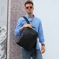 Korean Style Large-Capacity Backpack Genuine Leather Fashion Backpack Men's Business Computer Bag Outdoor Leisure Schoolbag 8388