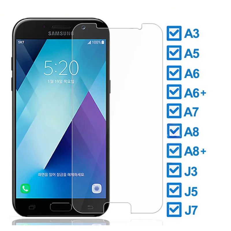 Закаленное защитное стекло 9D для Samsung Galaxy A3 A5 A7 J3 J5 J7 2015 2016 2017 защита экрана A6 A8 Plus A9