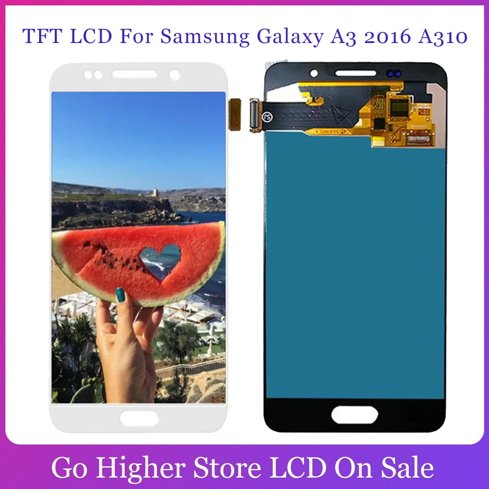 ЖК-дисплей с тачскрином OLED для Samsung Galaxy A3 2016 A310 A310M A310Y | Запчасти телефонов