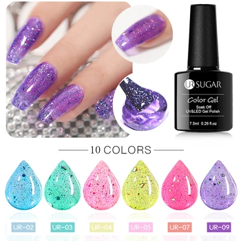 

UR SUGAR Purple Jelly Glass Gel Nail Polish UV LED Gel Varnish Summer Translucent Color Nail Gel Soak off Gel Polish Nail Art