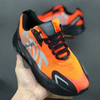 

kanye west 700 MNVN 3m Reflective running shoes for men women Triple Black Orange Phosphor Bone white Grey sports sneakers
