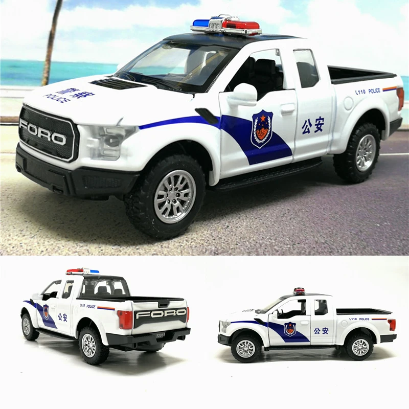 Мини-Игрушечный Грузовик 1:32 модель игрушечного автомобиля для Ford F150 Raptor звуковой светильник автомобиль детские игрушки