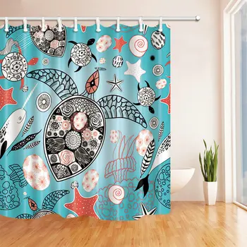 

Personality beige background red flamingo green plant shower curtain multi-function waterproof antibacterial Polyester
