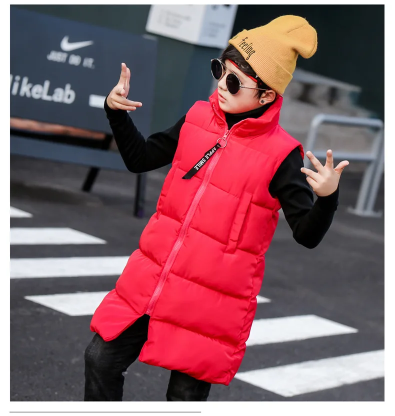Детский жилет г. Новая зимняя детская верхняя одежда с капюшоном корейский утепленный жилет для девочек Теплые Жилеты для девочек, одежда