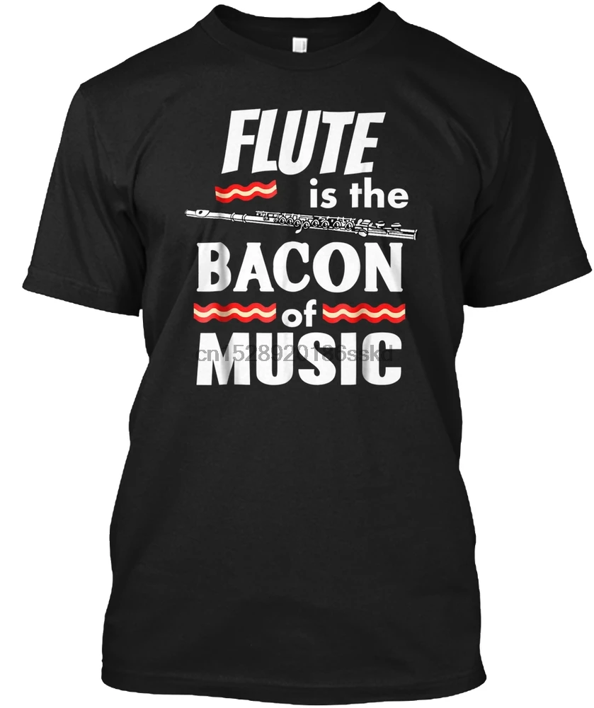Мужская футболка с надписью Flute is the Bacon of Music Марка (1) футболки женская и | одежда