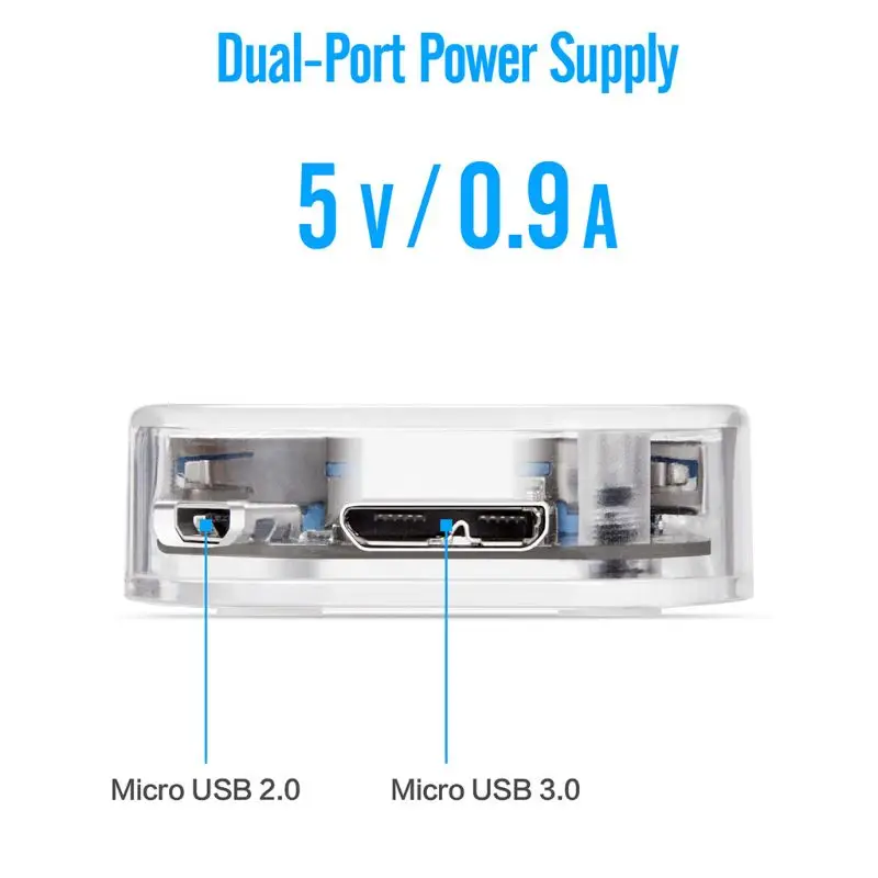 Прозрачный usb-хаб 4 Порты USB3.0 сплиттер адаптер для ноутбука U диск мобильных телефонов