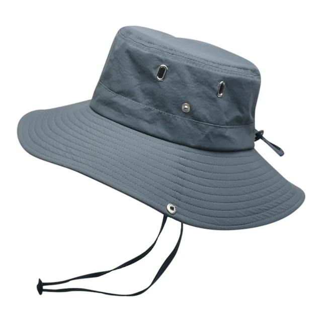 Mens Summer Outdoor Bucket Hat Sun Protection Breathable Fisherman