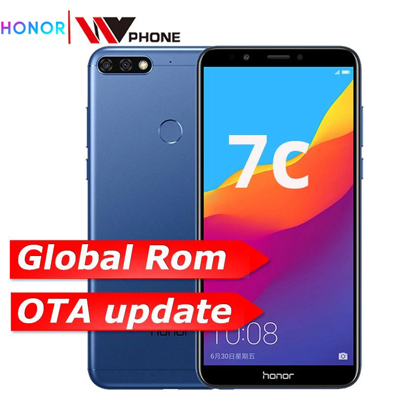 Фонарик Honor 7C 3 ГБ 32 распознавание лица 5 99 дюйма Восьмиядерный процессор Snapdragon 450