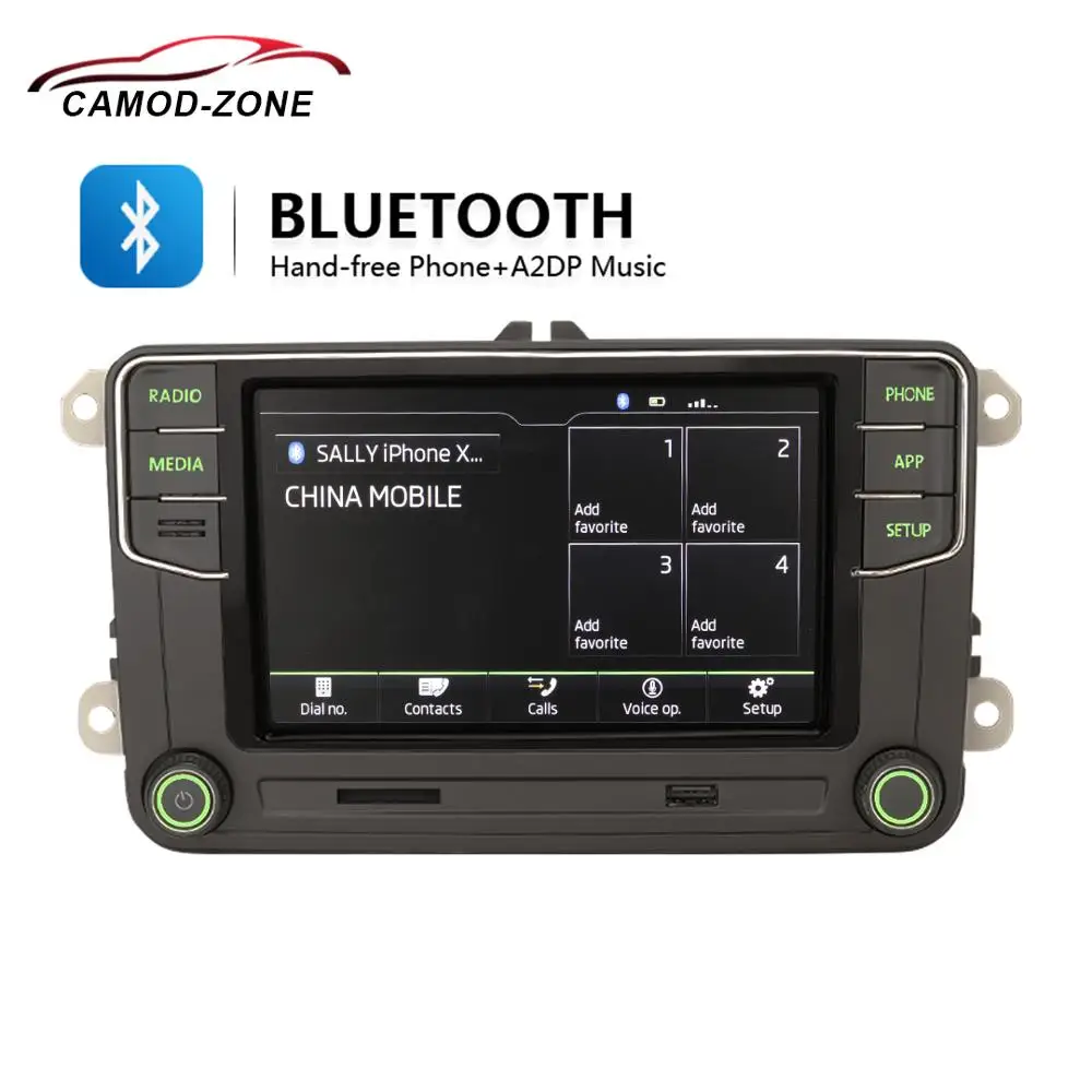 Green Light Noname RCD360 PRO Android Auto Carplay 2 din Green Menu MIB Car Radio New 6RD 035 187B For VW Volkswagen Skoda