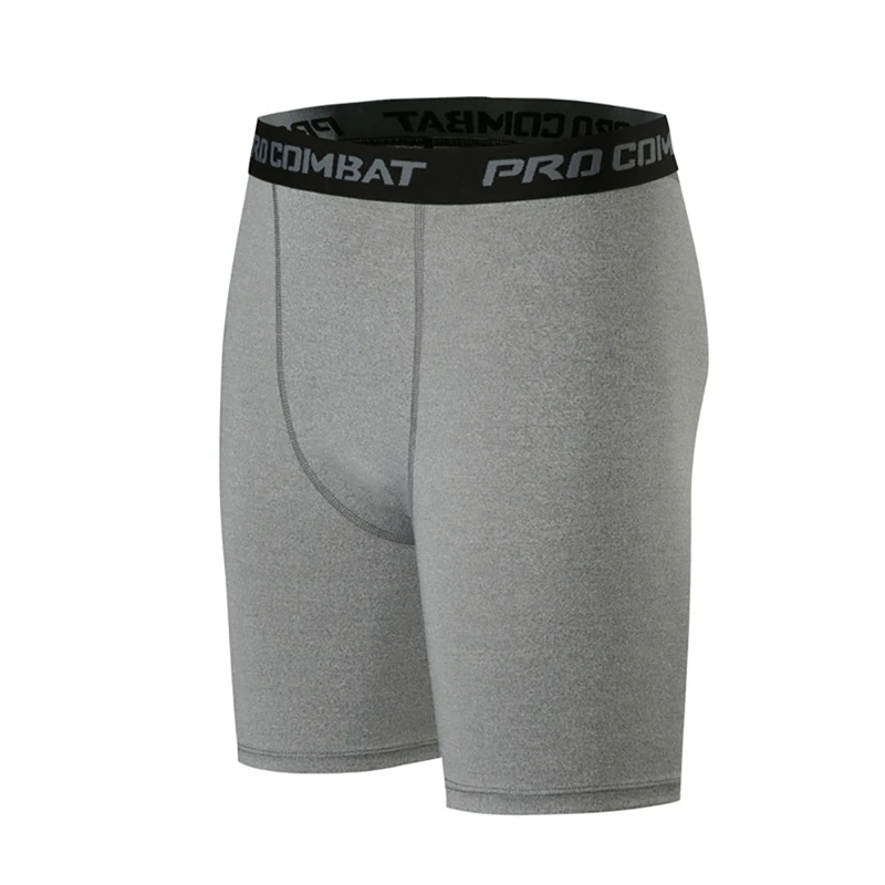 Мужские шорты для фитнеса с эластичной талией, компрессионные тонкие короткие штаны, спортивные штаны, колготки для спортзала