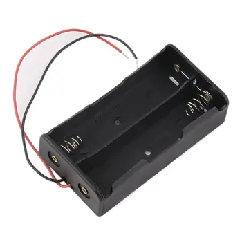 

HOT SALE! Battery Storage Case Plastic for 2 x 18650 Box Storage Holder Black With Wire Leads Eletronic Digital