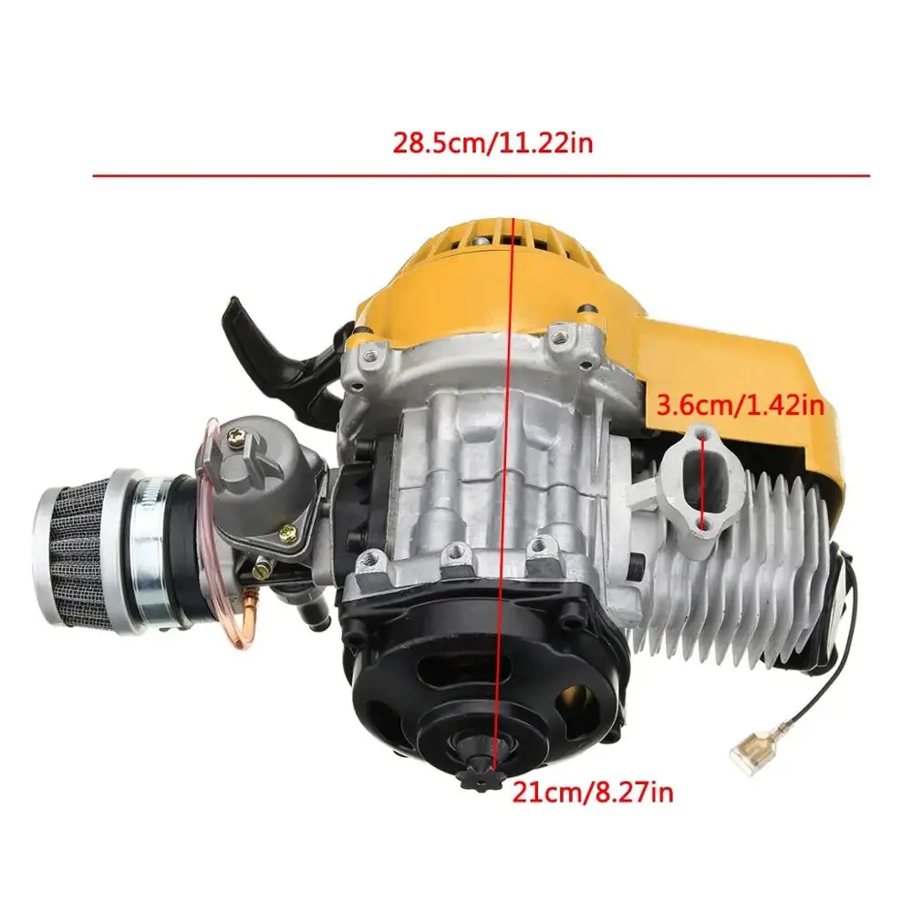 2 Stroke Engine 49cc For Motor Transmission Engine Air Filter Mini Pocket Pit Quad Dirt Bike ATV 4 Wheel