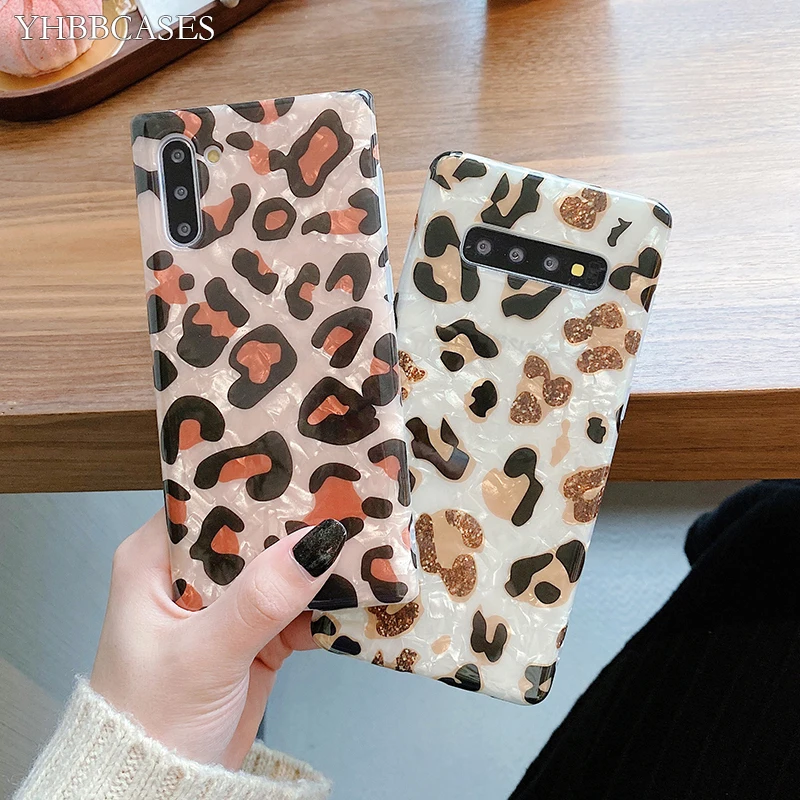 Мягкие чехлы YHBBCASES в форме ракушек для Samsung Note 10 Plus 8 9 Galaxy S10 S9 S8 Шикарный Блестящий