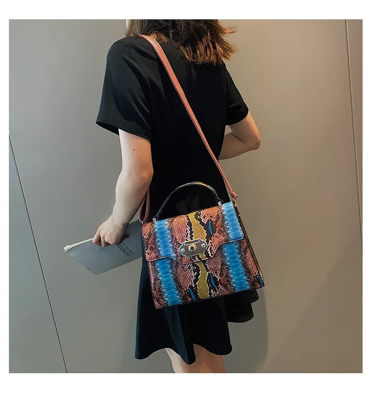 Корейская версия мода ретро рисунок под змеиную кожу сумки оптом женские брендовые оригинальные дизайнерские сумки