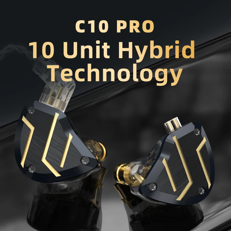 CCA C10 PRO 4BA + 1DD гибридные HIFI наушники в ухо металлический монитор DJ спортивные 5