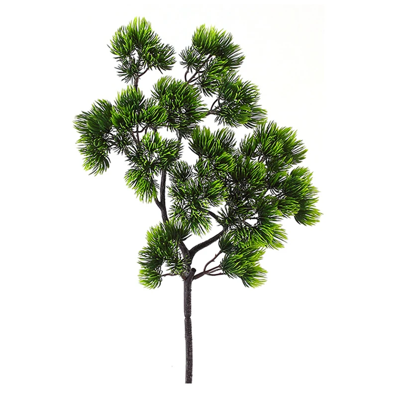 1 Pcs 42CM Artificial Plant Pine Branch Plastic Artificial Green Plants Fake Pine Branches For Home Office Deor Decorative Plant