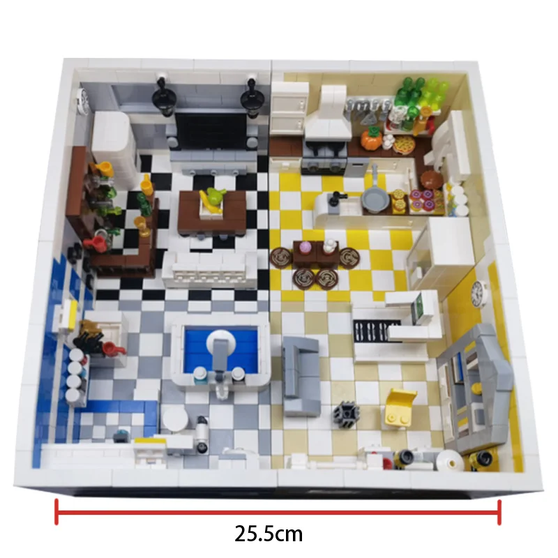 City Furniture Building Blocks Toys for Children MOC Girls Xmas Gift Kitchen Room Compatible Classic Creative Bricks 6 Years Old