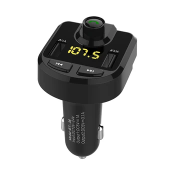 

Car Charger with FM Transmitter Bluetooth Receiver Audio MP3 Player TF Card U-disk Car Kit Dual USB Wireless Car Phone Charger