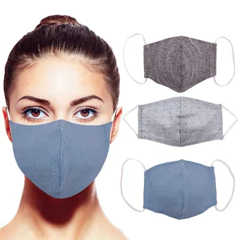 

3PCS Non-woven No-disposable Face Mask Fashion Breathable Mask Adult Unisex Mouth Cover Mouth Mask With Design Masque Mariage