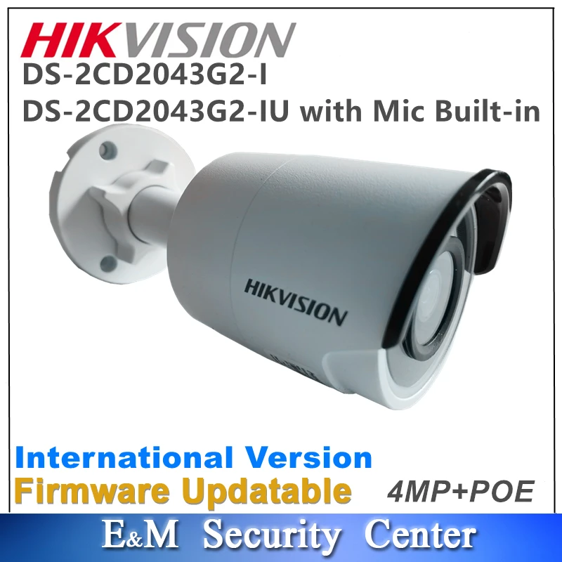Оригинальная английская версия Hikvision Φ и 4Mp POE WDR фиксированная цилиндрическая