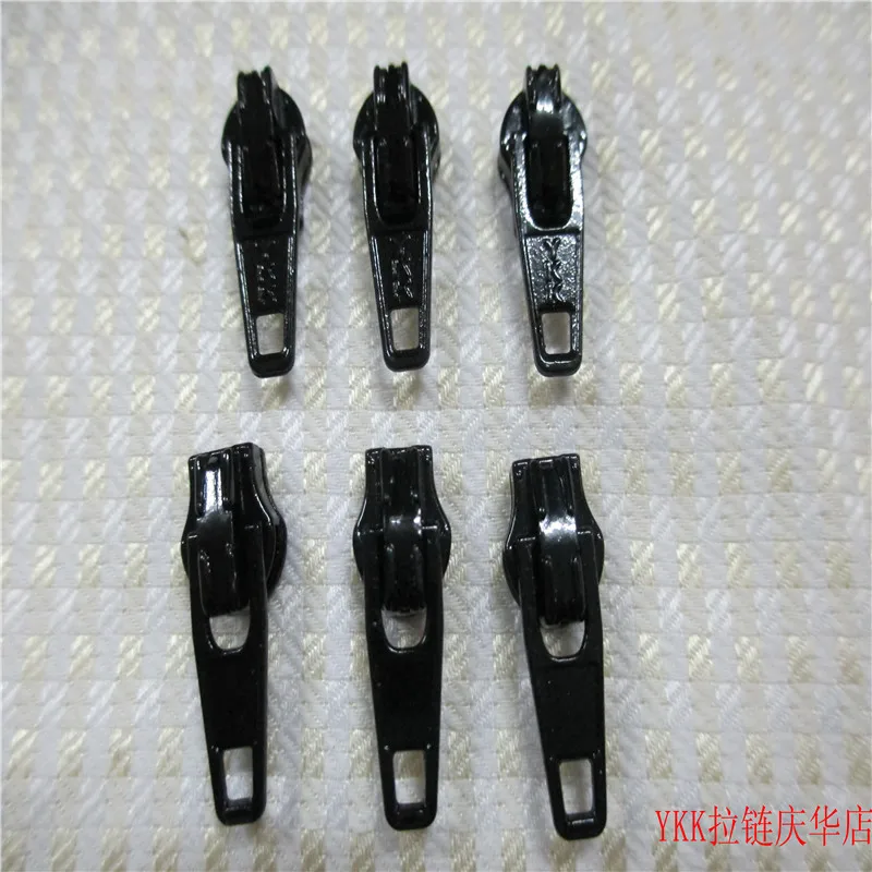 

50pcs/lot YKK 3# Nylon Coil Zipper Slider Head Pull Pants for Collar Skirt Pocket Bag Instant Repair Fix Sewing Accessories
