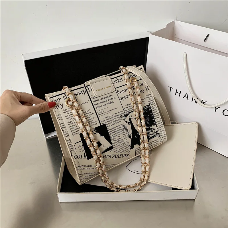 

2020 new European and American style bag women's fashion diagonal bag texture large capacity shoulder bag versatile chain bag