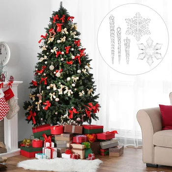 

19Pcs Icicles Hanging Drop Xmas Tree Ornament For Party Store