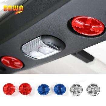 

BAWA ABS Car Roof Top Knob Switch Button Cover Interior Decoration Stickers Accessories for Jeep Wrangler JK 2007-2017