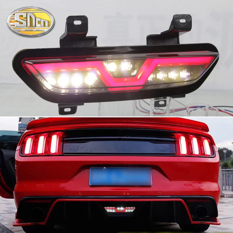 3-in-1 Functions LED Reflector Lamp Rear Fog Lamp Bumper Light Brake Light Reverse Lamp For Ford Mustang 2017 - 2020