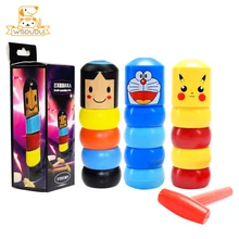 Cute Cartoon Immortal Magic Toys Props Fun Tumbler Daruma Doraemon Pikachu Captain Iron Dolls Classic Novelty Tricks Gift Newest