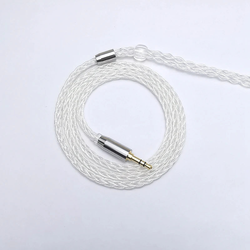 Cabo de Atualização de Fones de Ouvido Tomada com Mmcx Tfz para Fones de Ouvido de Estanho Prata Pura Core Equilibrado 2.5 - 3.5 4.4mm 2pin Qdc Tfz 8 Fio - Image 4