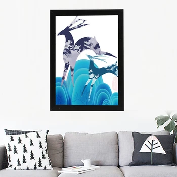 

Nature Solid Simple Wooden Frame A3 Black Wood Frame with Mats for Wall Mounting Hardware Included