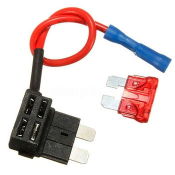 

Car Add-A-Circuit Fuse Tap Adapter Holder Standard ATO ATC Auto Blade Fuse+10A Blade Car Fuse Holder for ATO ATC Car Accessories