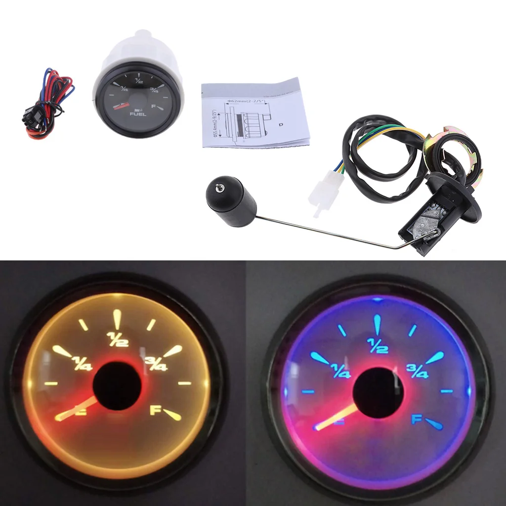 Fuel Level Gauge Meter Indicator， Fuel Level Sensor for GY6 50cc 125cc 150cc 1 Set