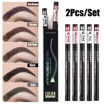 

LULAA Microblading Eyebrow Pen Waterproof Fork Tip Eyebrow Tattoo Pencil Long Lasting Fine Sketch Liquid Eye Brow Pencil TSLM1