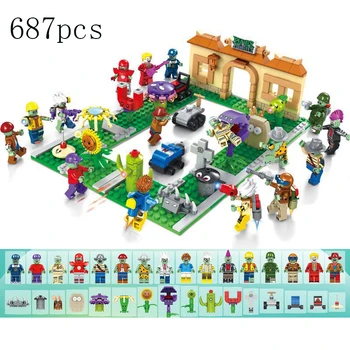 

Plants Vs Zombies Blocks Creator Tree House Building Crazy Backyard Zombie Attack Set Model Brick Toys For Children