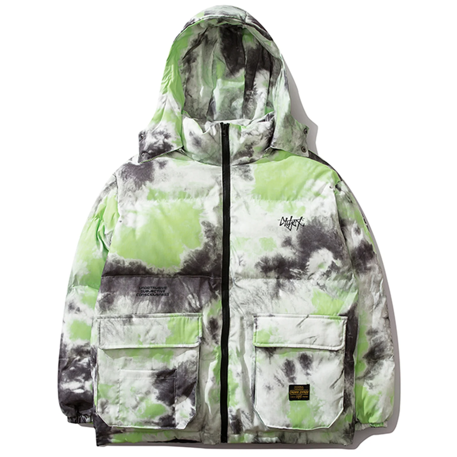 Aelfric Eden Tie dying мужские толстые парки модные повседневные теплые куртки пальто 2019