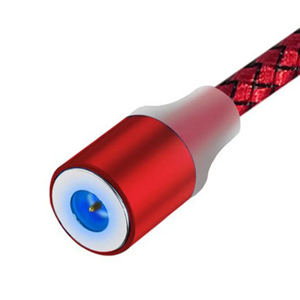 red Круглый Магнитный кабель для быстрой зарядки Micro usb type-C, кабель для iPhone, samsung, Xiaomi, USB-C, магнитный кабель для зарядки телефона - Цвет: red