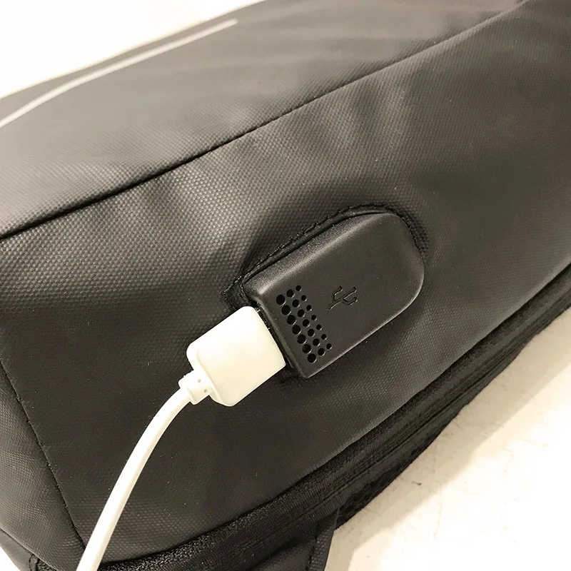 

Chest Pack Men New Style Korean-style Fashion Large-capacity Backpack Business Casual Multi-functional USB Charging Crossbody Ba