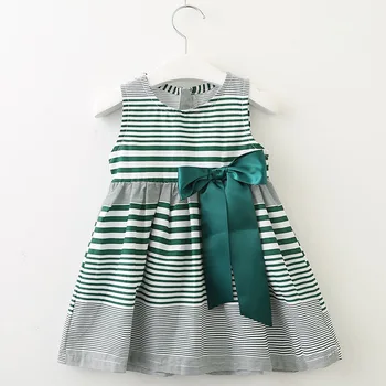 

Girls Summer Dress 2020 European Style Kids Girls Pattern Sleeveless Bow Dress For Girls Floral Dress Children Dresses