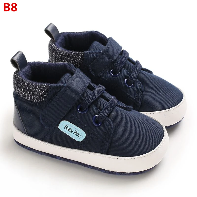 Обувь для маленьких мальчиков; новая классическая парусиновая обувь для новорожденных; обувь для маленьких мальчиков; обувь для первых шагов; детская обувь - Color: B8