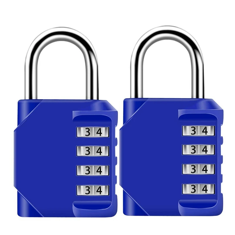 

2 Pack Combination Padlock Heavy Duty Lock Waterproof 4-Digit Combination Lock for School, Gym, Outdoor Shed Locker