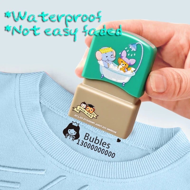 Sello personalizado con Nombre del bebé, pegatina de sello artesanal con Nombre del bebé, no fácil de decolorar