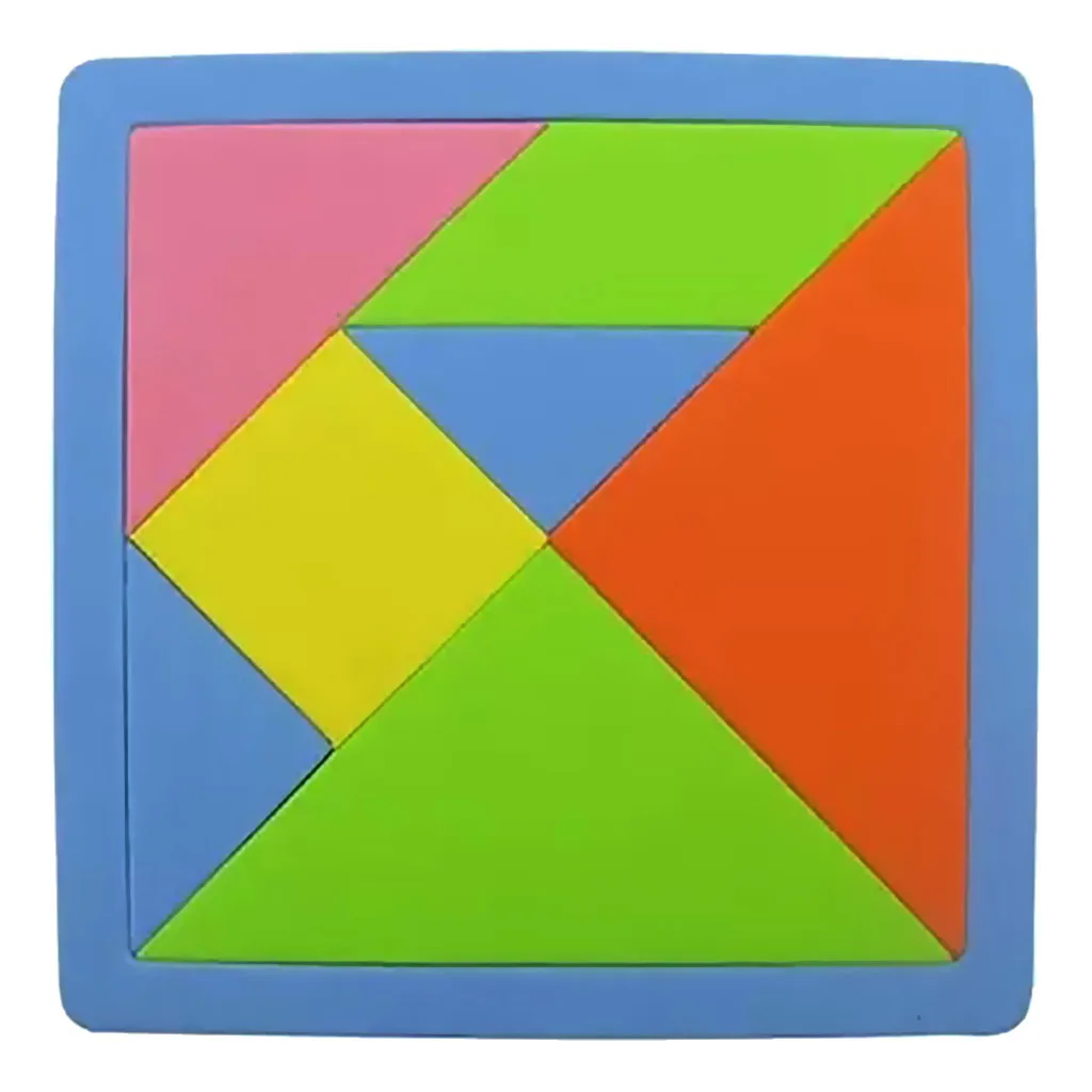 7 Pieces EVA Foam Tangram Brain Educational Teaser Puzzle Game Kid Toys