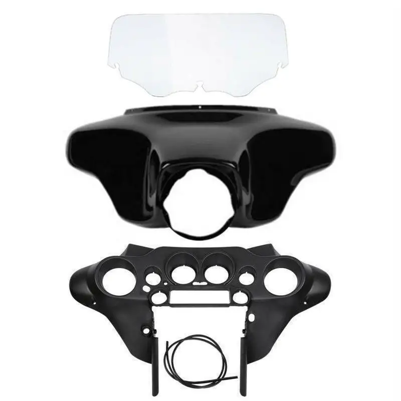 Motorcycle Batwing Inner Outer Fairings Windscreen For Harley Touring 1996-2013 Road Street Electra Glide FLHT | Автомобили и
