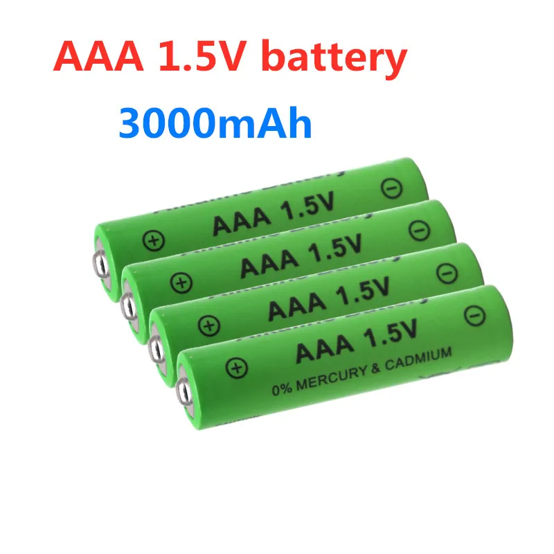 New 1.5v Aaa Battery 3000mah Rechargeable Battery Nimh 1.5 V Aaa Battery For Clocks Mice
