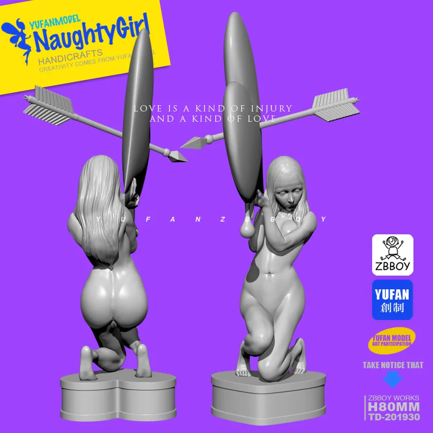 80 мм наборы смолы Naughty girl серия Любовь Смола Солдат самостоятельно собранные TD-201930
