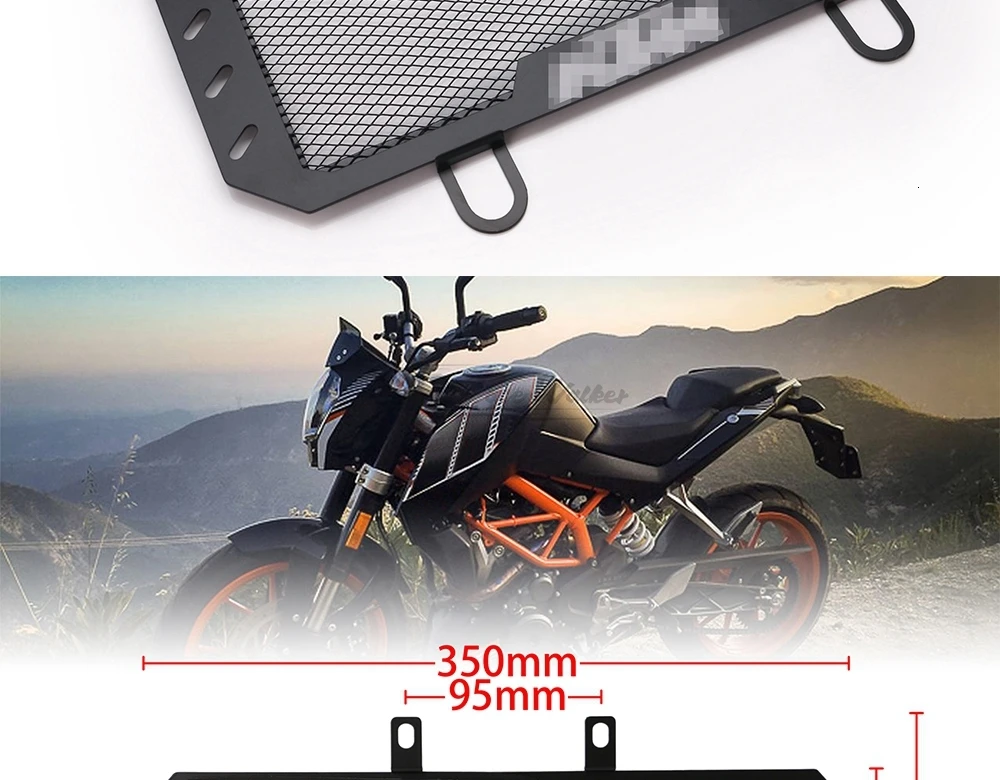 Для KTM DUKE 390 DUKE390 для мотоцикла Черная решетка радиатора Защитная крышка защитная решетка крышка 2013