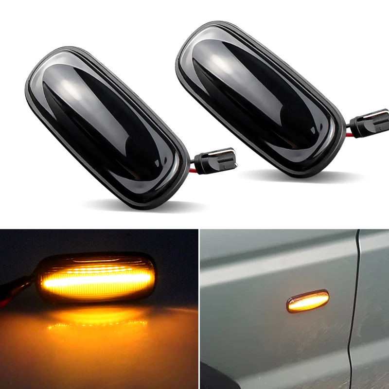 2X Ambra Led Indicatore Di Direzione Ripetitore Luce Laterale Per Land Rover Land Rover Discovery 2 99-04 Defender Freelander 1 02-05
